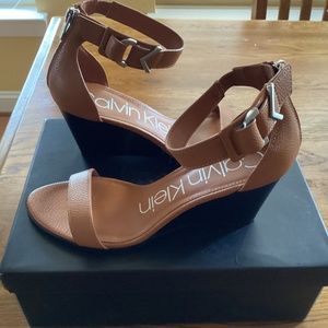 Calvin Klein Wedge Sandals - size 7- Like New